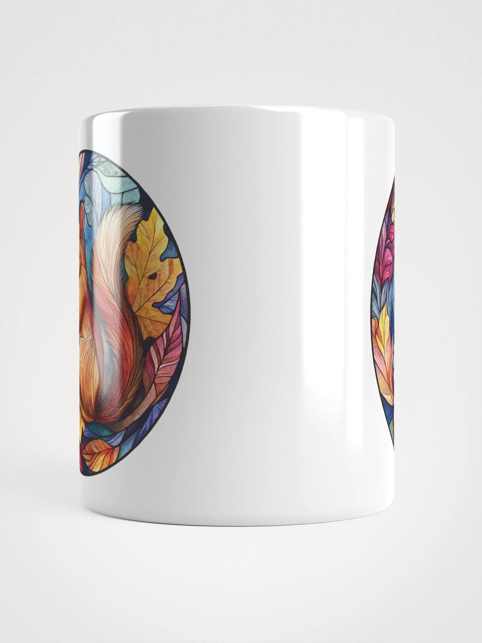 Autumnal Squirrel Stained Glass Mug product image (15)