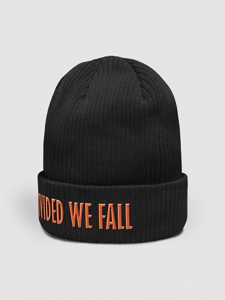 Divided We Fall - Orange - Beechfield Organic Ribbed Beanie product image (2)
