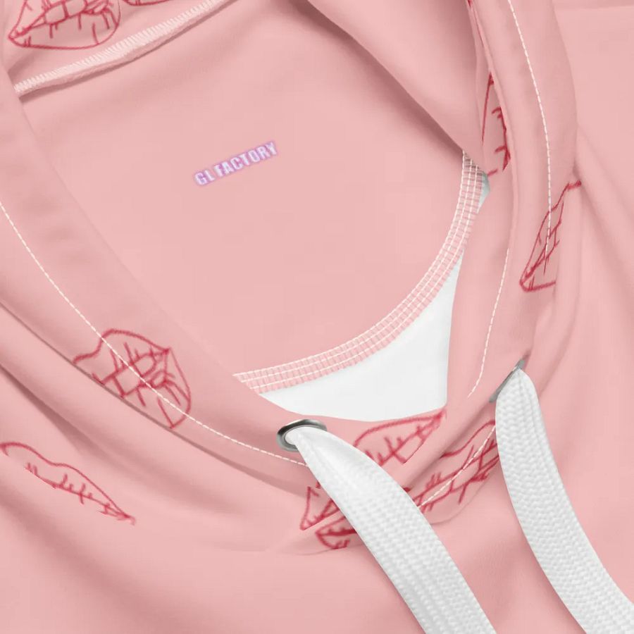 Lingling Kwong Lips Unisex Hoodie (Pink) product image (4)