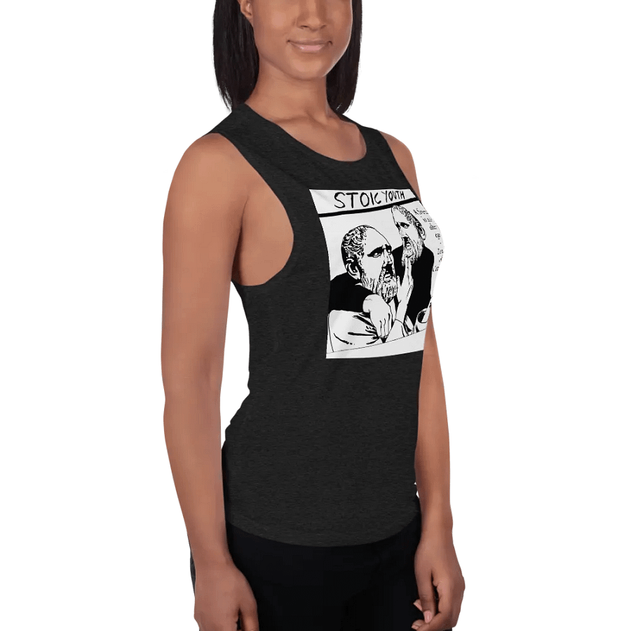 Stoic Youth Zeno of Citium quote Bella+Canvas Women's Flowy Muscle Tank product image (3)