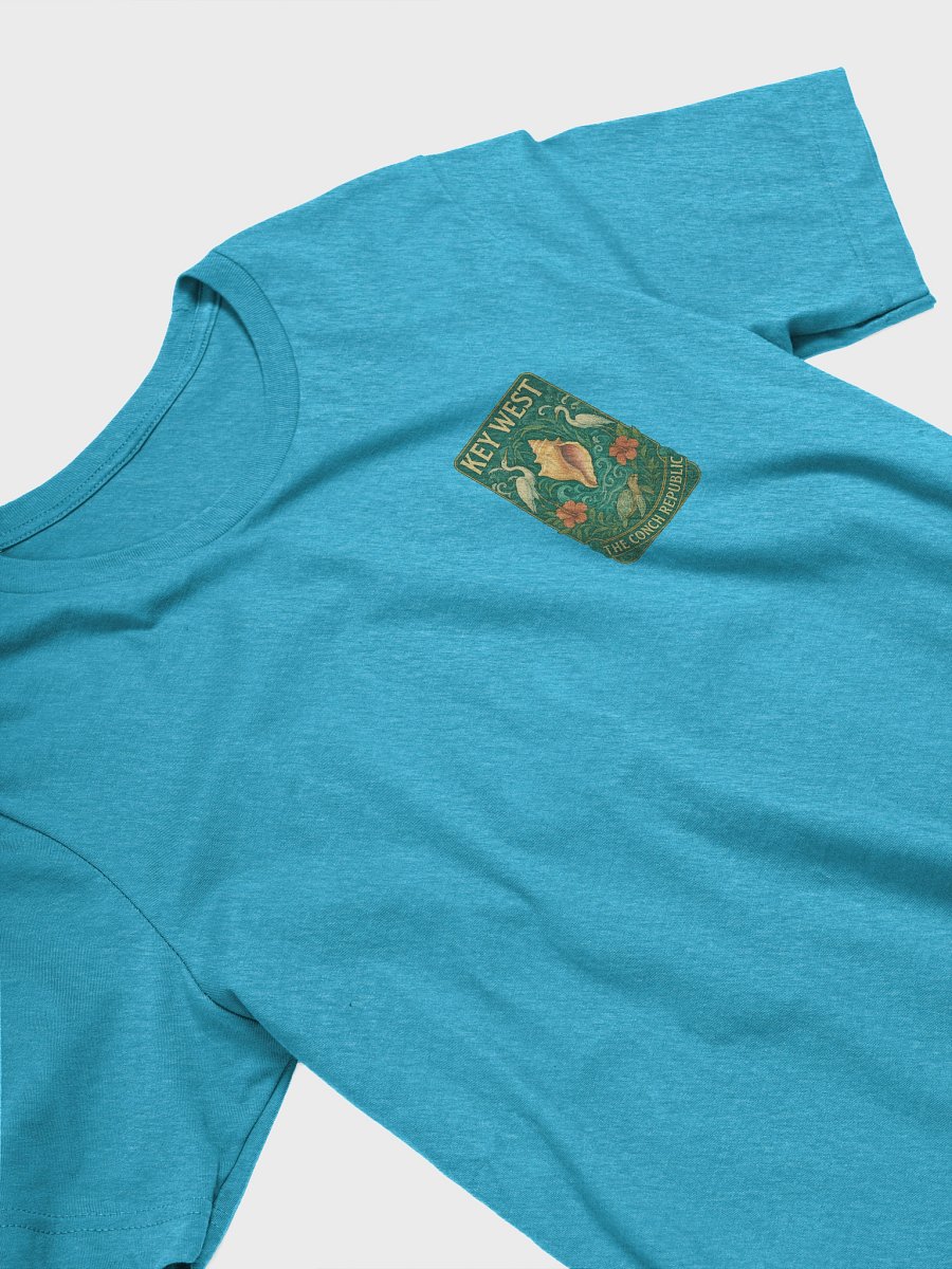 Key West Tropical T-Shirt Ultra Soft Tee with Heron and Turtle Conch Republic Scene product image (4)
