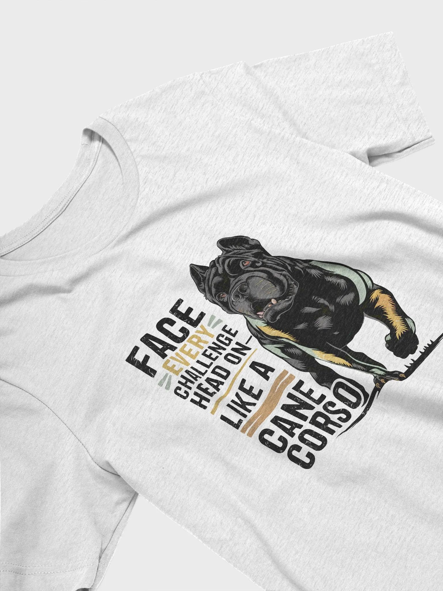 Face Every Challenge Head On Like a Cane Corso T-Shirt – Motivational Dog Lover Tee product image (2)
