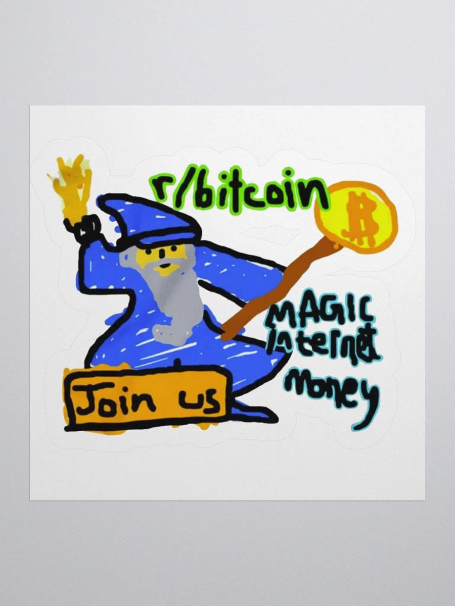 r/bitcoin Wizard Sticker product image (1)
