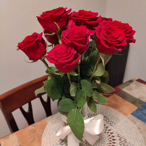 Happy Birthday to me! One of my daughters gave me a dozen roses. I'm blessed and loved. 😊

I forgot to take a picture of how ...