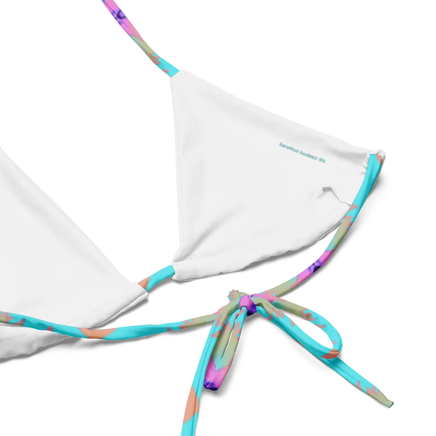 Pretty Pastel Bow Pattern String Bikini Top product image (4)