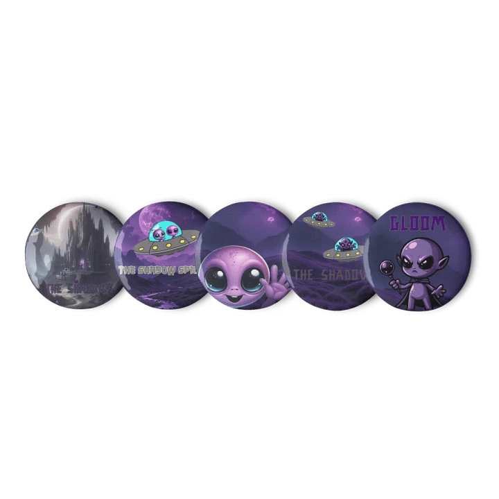 The Shadows & The Shadow Sprites #1 (The Shadow Galaxy) Set of Pin Buttons product image (1)