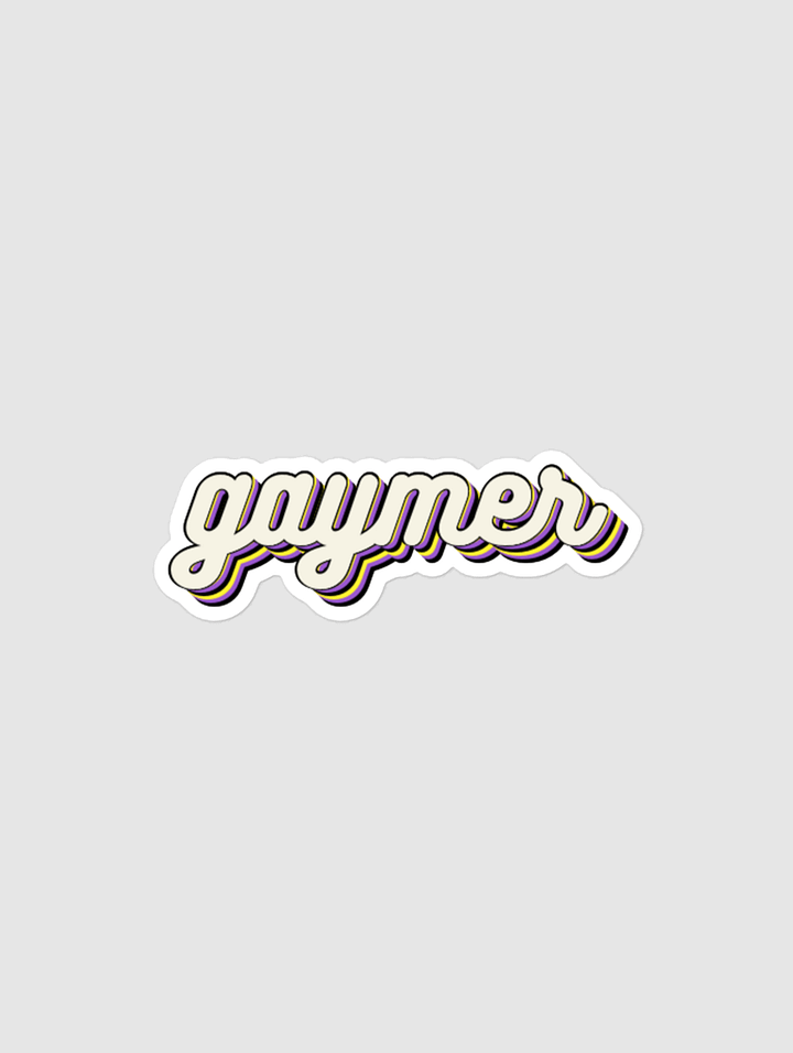 GAYMER STICKER - NONBINARY PRIDE product image (1)