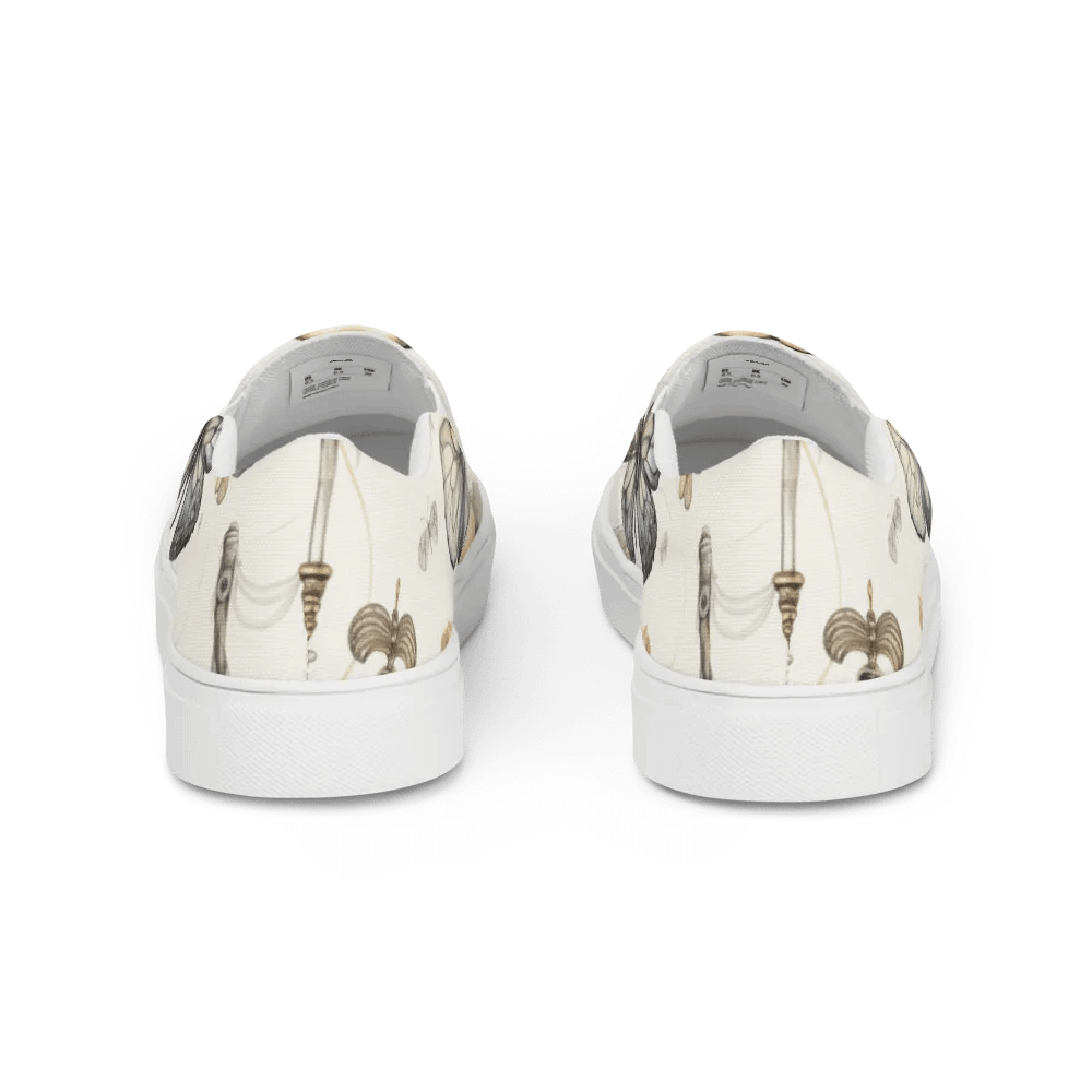 Women's Slip-On Canvas Shoes 💀 Vintage Vibe Skulls product image (12)