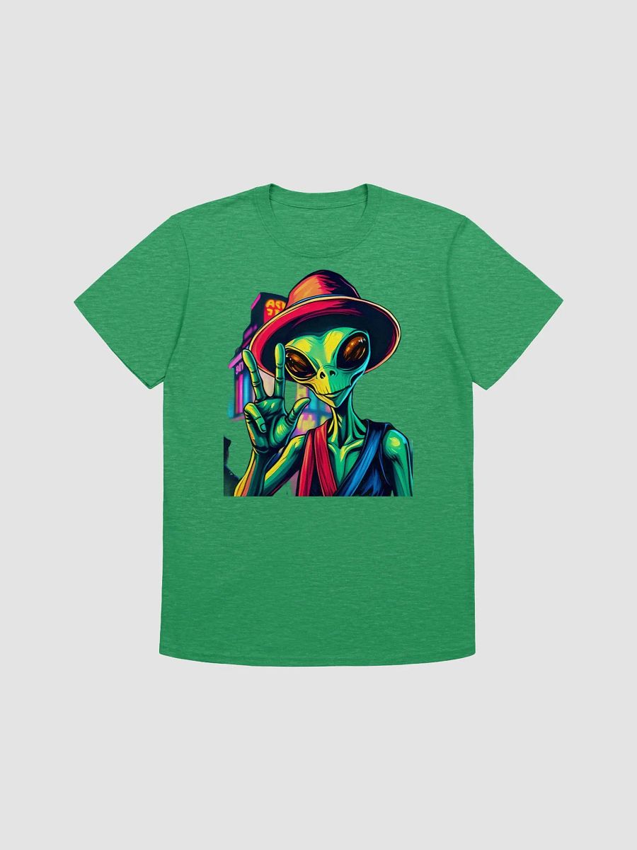 Neon Alien Peace Sign T-Shirt product image (1)