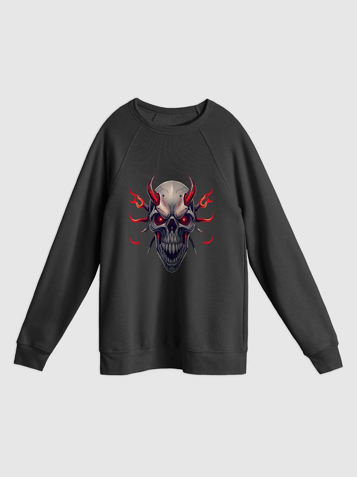 Infernal Skull Unisex Raglan Sweatshirt Bella+Canvas (Adult Unisex) product image (1)