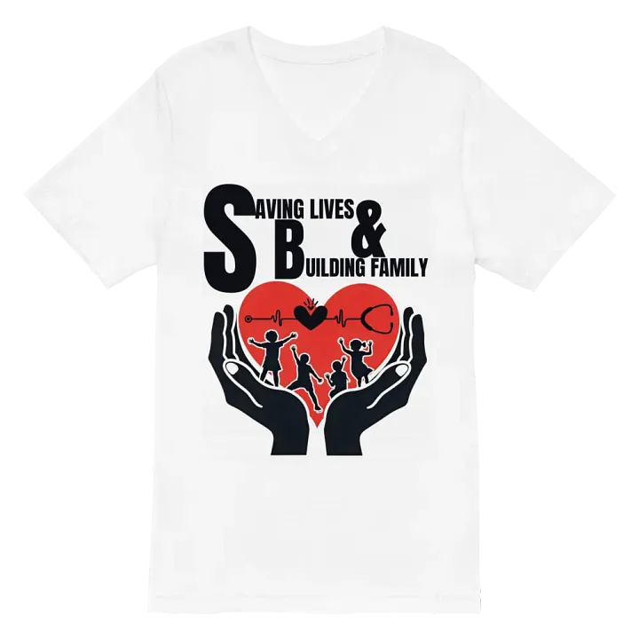 Saving Lives & Building Family V-Neck Tee product image (2)