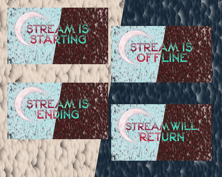 Crescent Moon-Themed Stream Overlays product image (2)