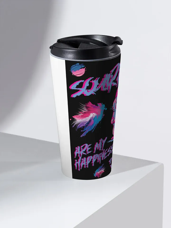 SQUIRRELS ARE MY HAPPINESS STAINLESS STEEL TRAVEL MUG product image (2)