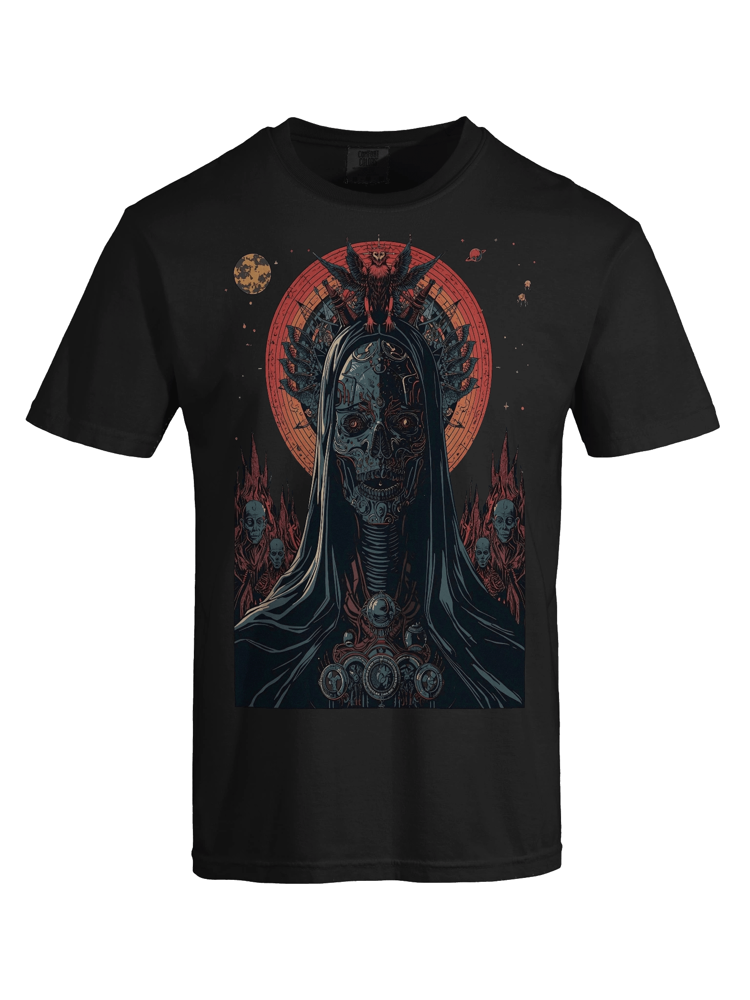 Neon Gothic Skull Heavyweight T-Shirt product image (6)