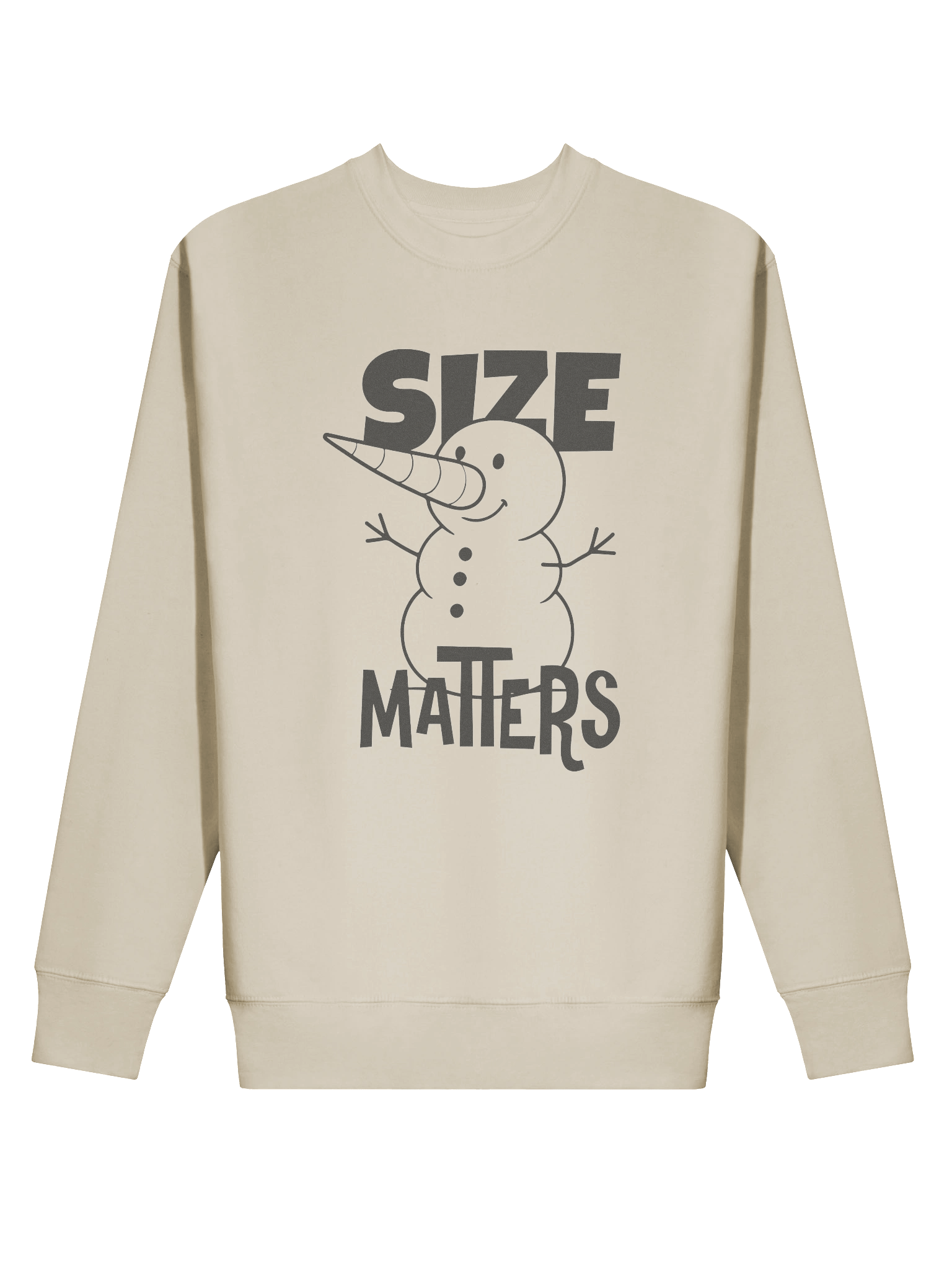 Funny Snowman "Size Matters" Pi Sweatshirt | Sarcastic Winter Crewneck product image (2)