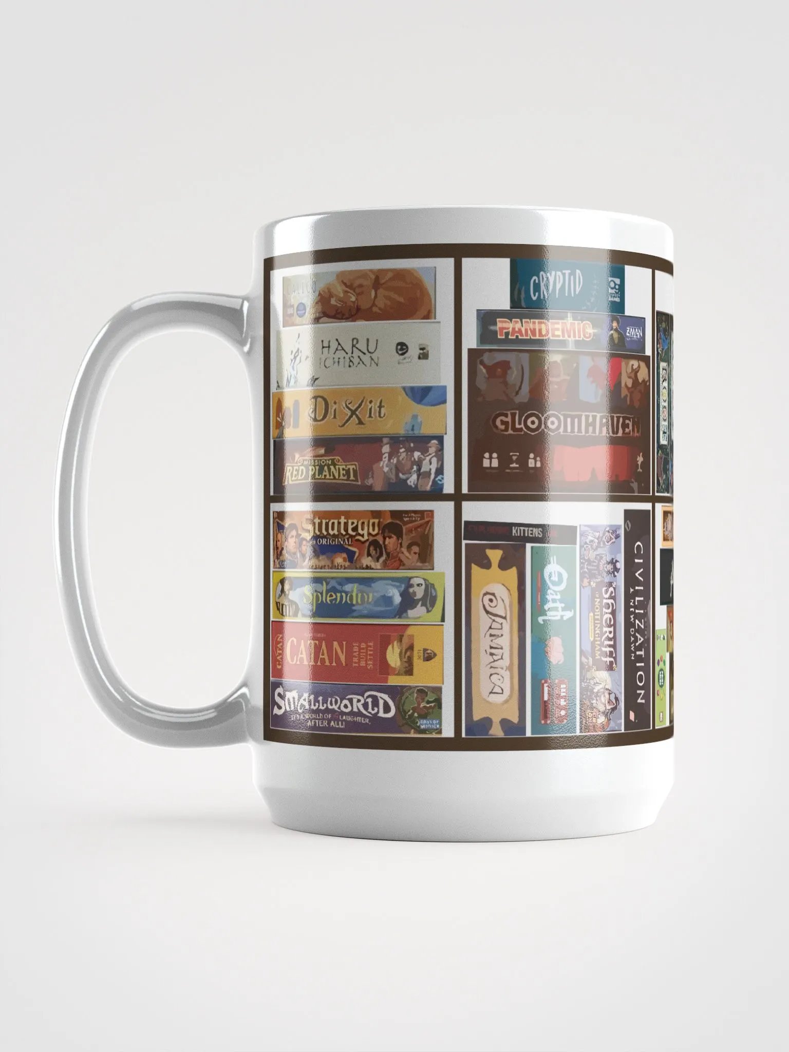 Board Game Collection Mug, large 15 oz Kallax Coffee Cup for Board Gamers product image (8)