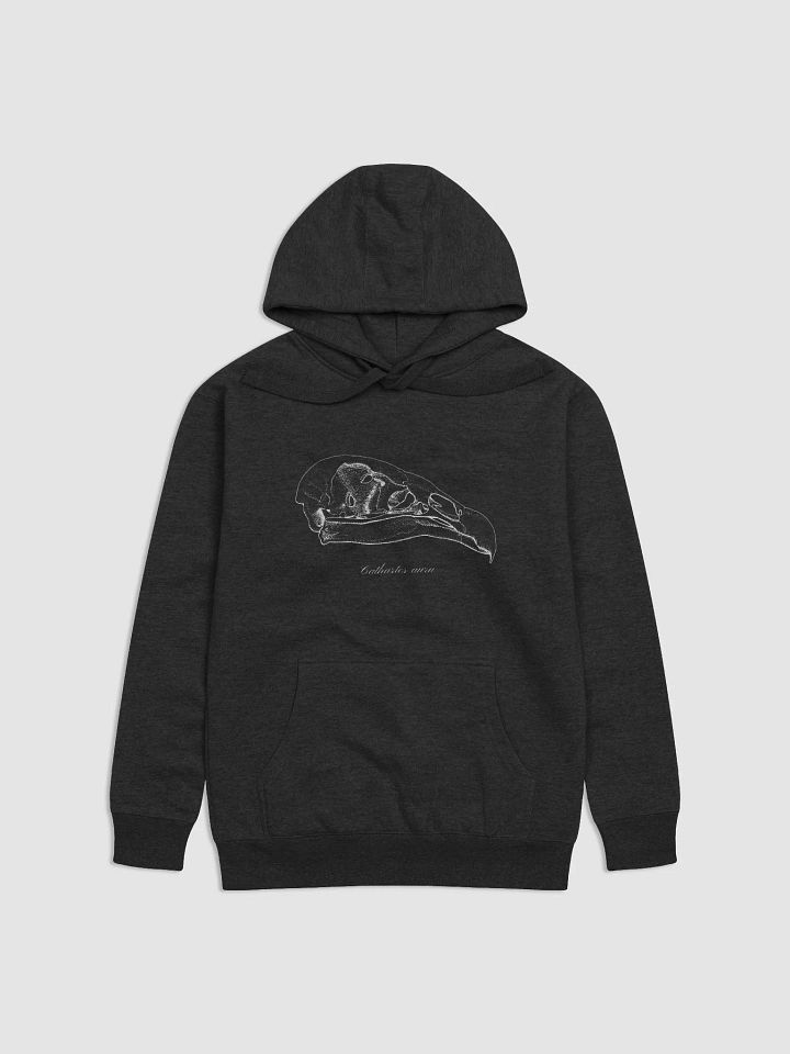Turkey Vulture Skull Hoodie, white on black product image (1)
