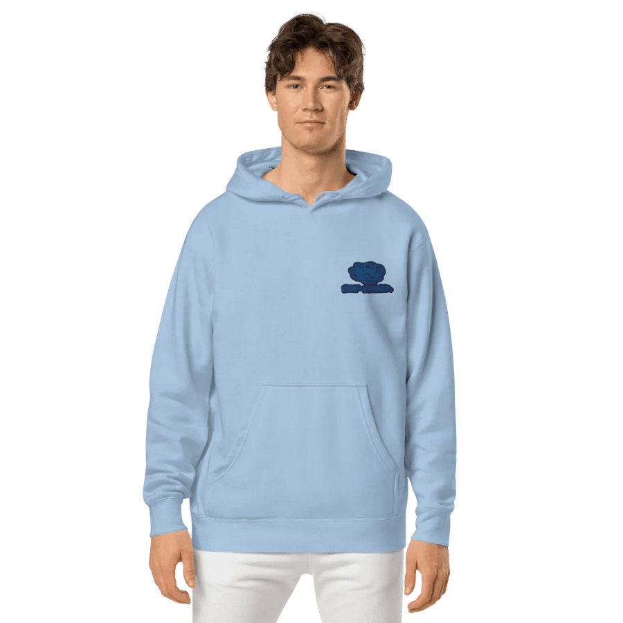 BUSY-BRAINED (L.C. lake design) embroidered pigment hoodie product image (2)