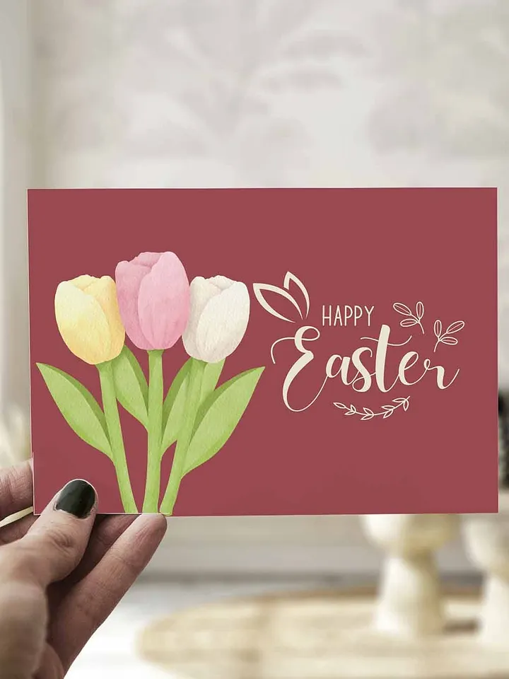 Floral Happy Easter Greeting Card product image (1)