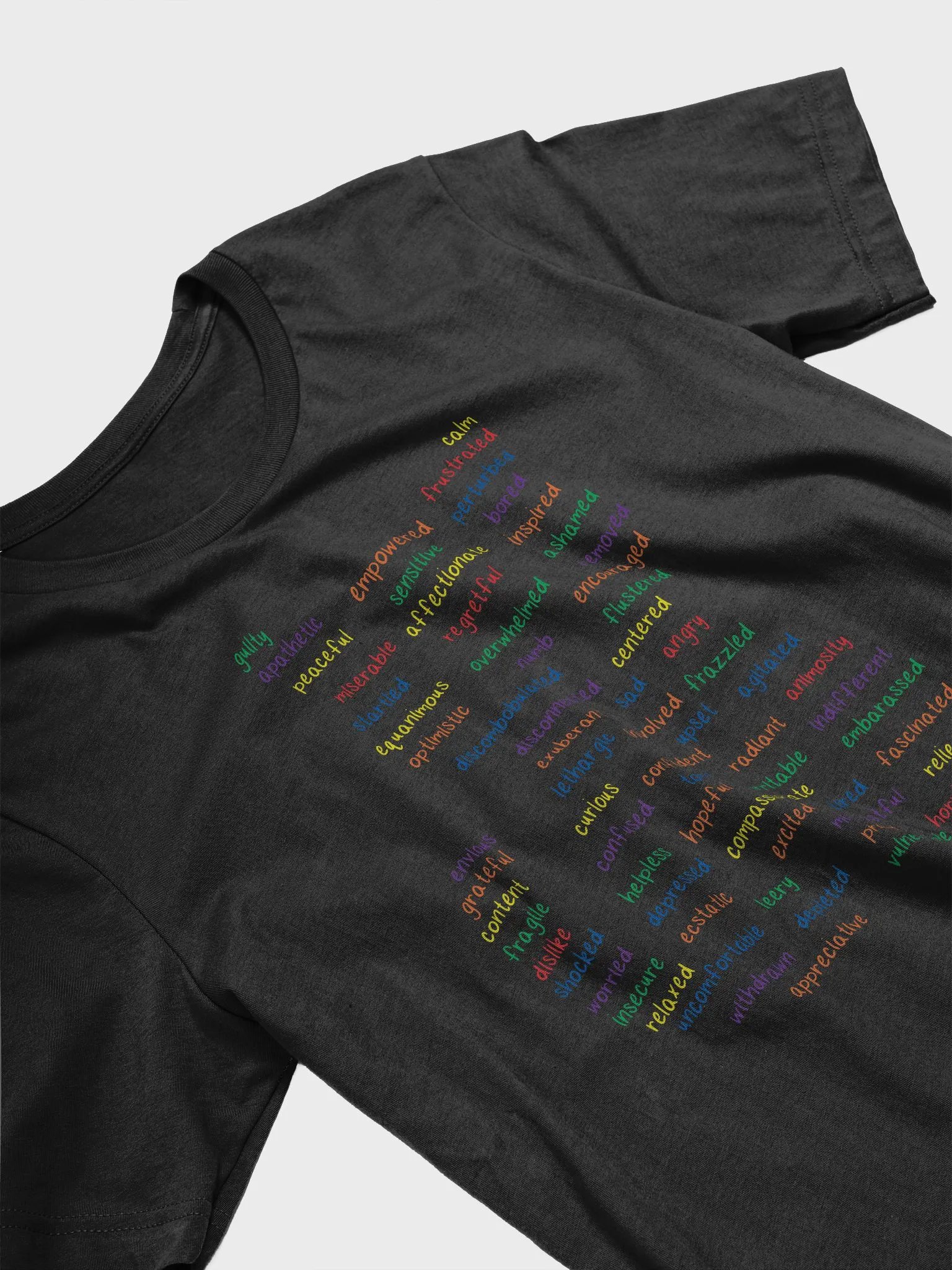 Feeling Words Cat Short-Sleeve Unisex T-Shirt (BC) product image (3)