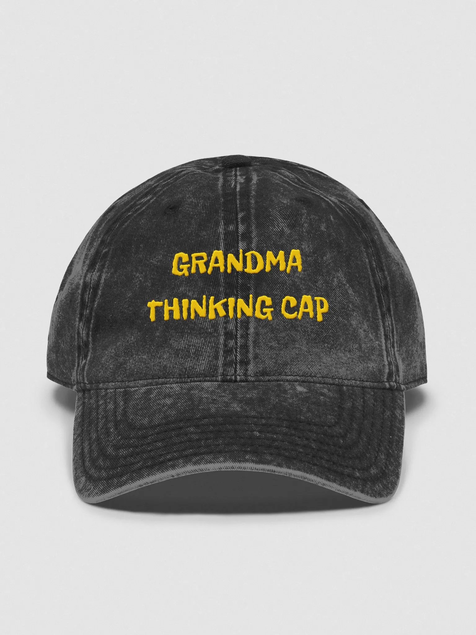 Retro Yellow Grandma Thinking Otto Vintage Cap product image (1)
