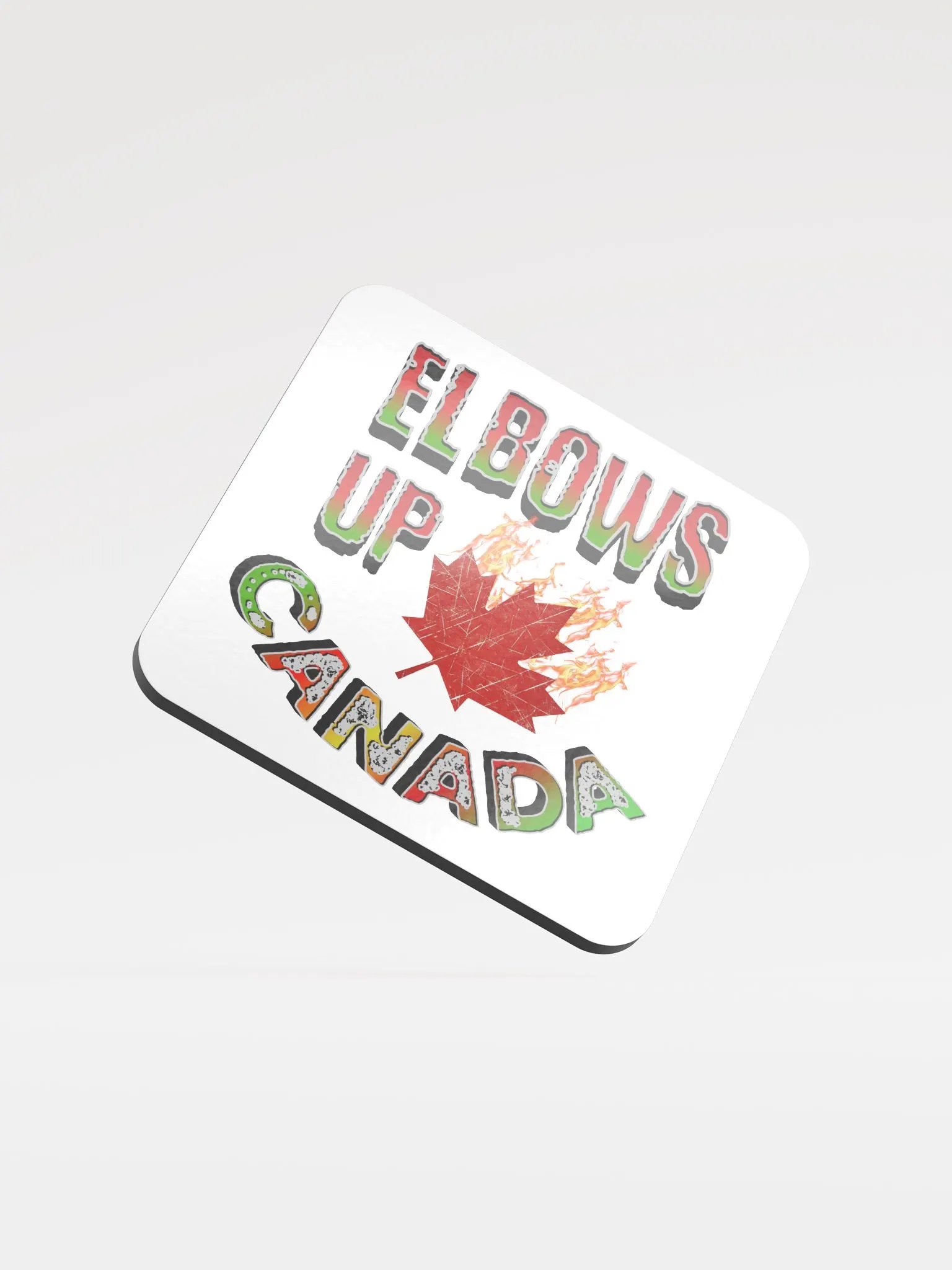 Elbows Up Canada Flaming Maple Eco Coaster product image (2)