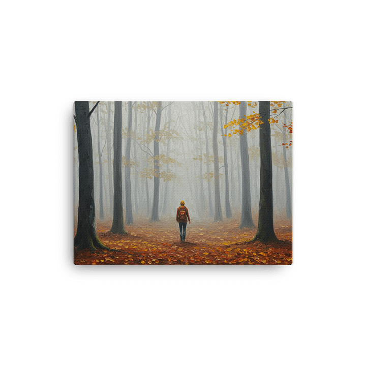 The Wanderer's Path | Atmospheric Autumn Forest Canvas Art | Moody & Serene Wall Decor product image (13)