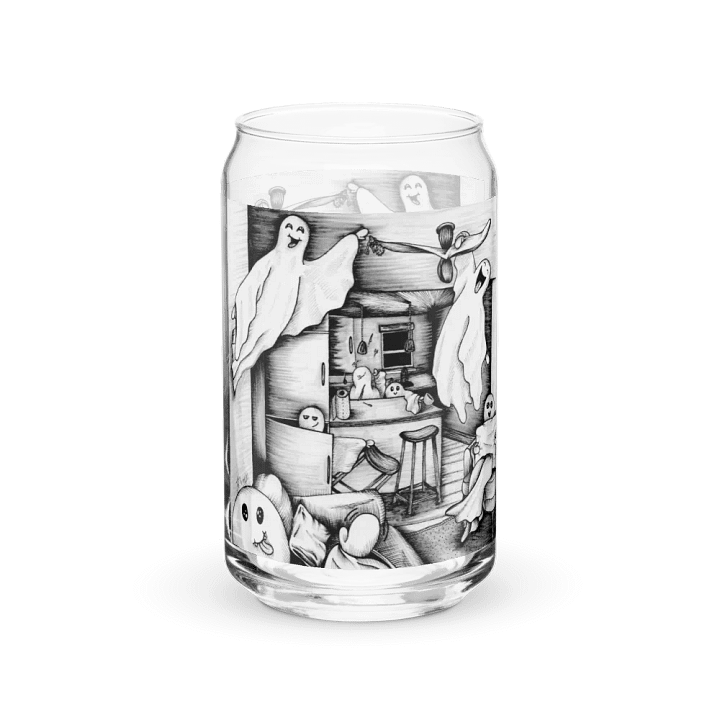Haunted Apartment can-shaped glass product image (1)