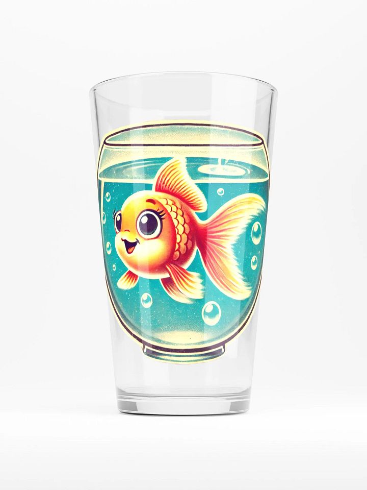 Happy Goldfish 16 oz Glass - Retro Glassware product image (1)