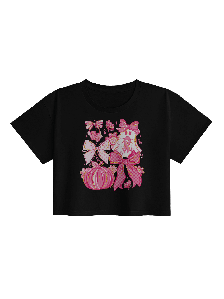 'Halloween Pink Ribbon' Women's Crop Top product image (1)