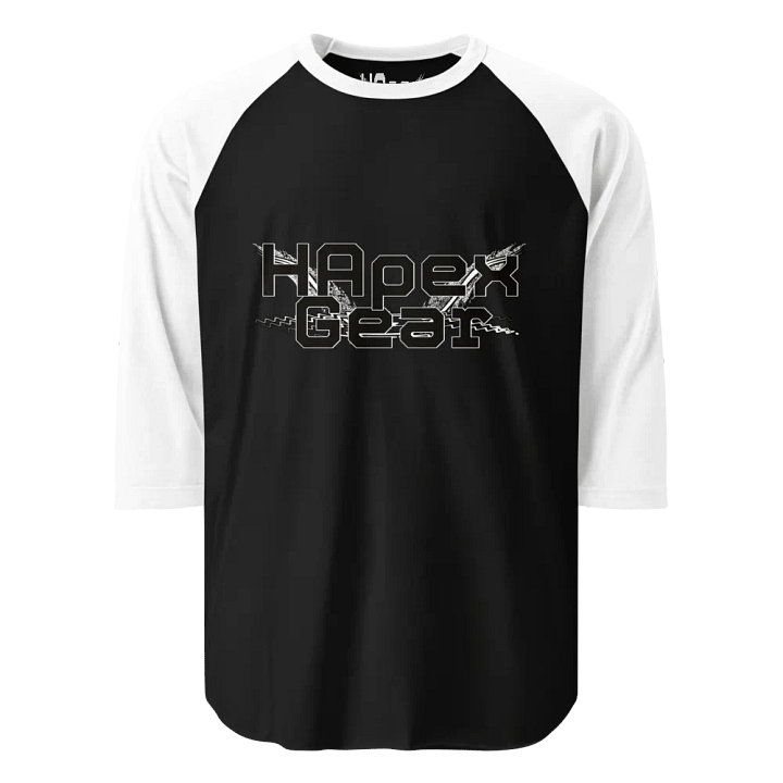 Fine Jersey Raglan Tee - Black HApex Gear White Logo product image (1)