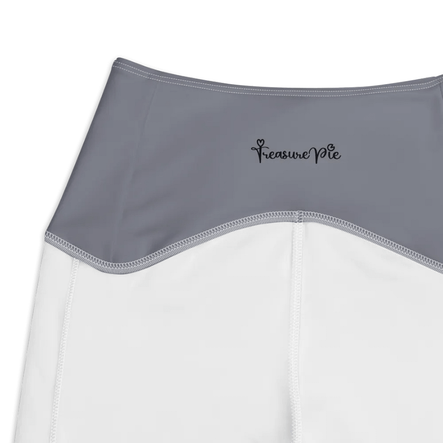 Plain Cool Medium Gray Light Summer Women's High Waisted Premium Crossover Leggings with Pockets by Treasure Pie product image (5)