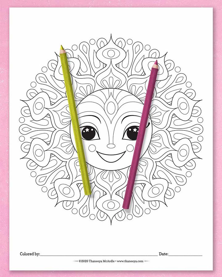 Sun Mandala Coloring Pages product image (2)