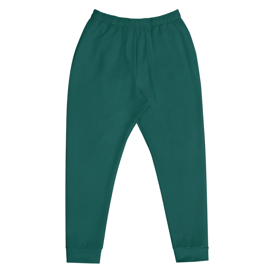 Plain Dark Green True Summer Recycled Polyester Premium Men's Joggers by Treasure Pie product image (12)