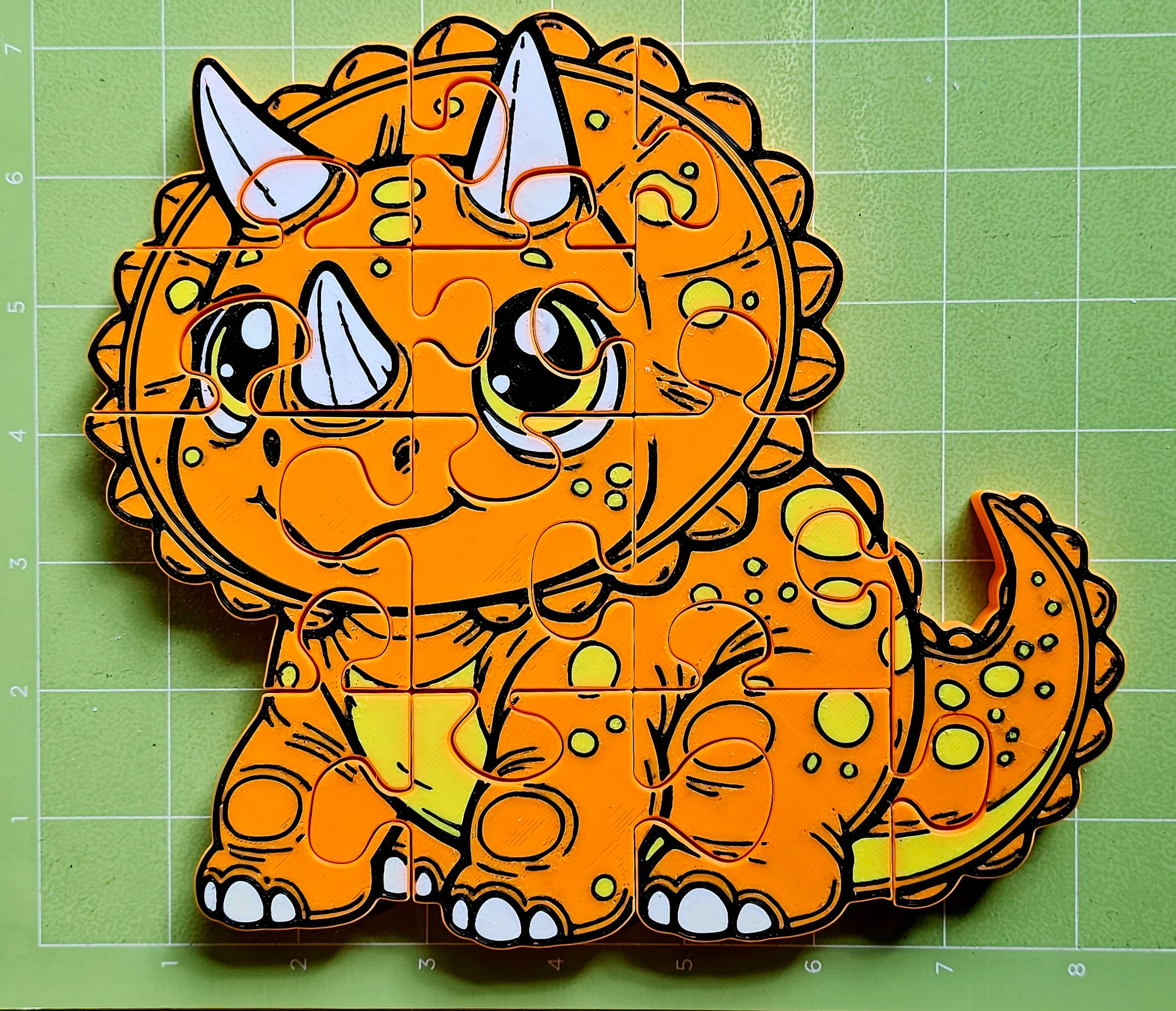 Triceratops Dinosaur 3D Printed Jigsaw Puzzle – A Prehistoric Challenge for Young Explorers! product image (4)
