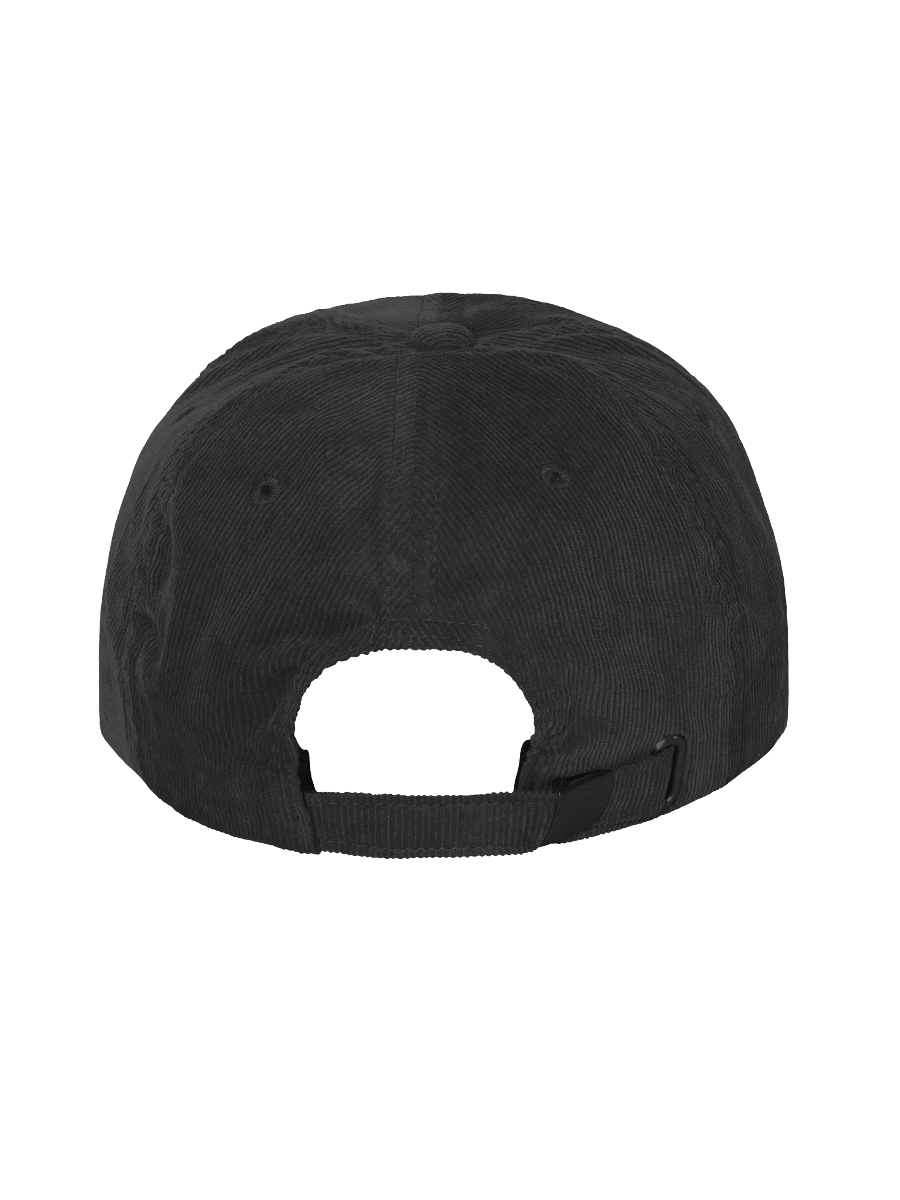 LEAVE ME ALONE Black on Black Tonal Corduroy Dad Hat product image (4)