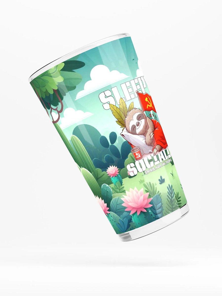 Sleepy Socialist Shaker Pint Glass product image (4)