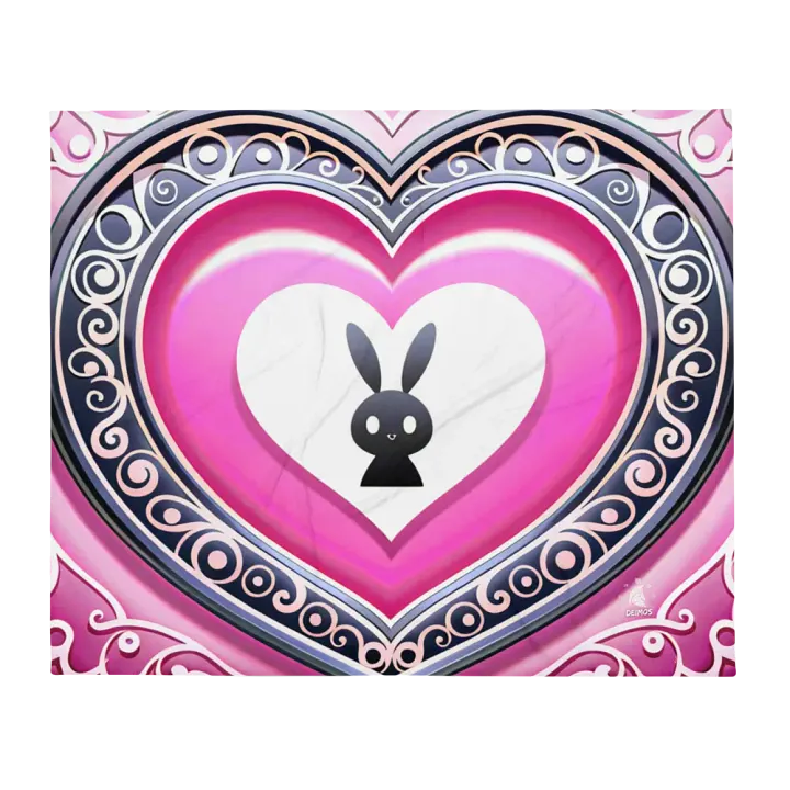 Crimson Heart Bunny Blanket product image (2)