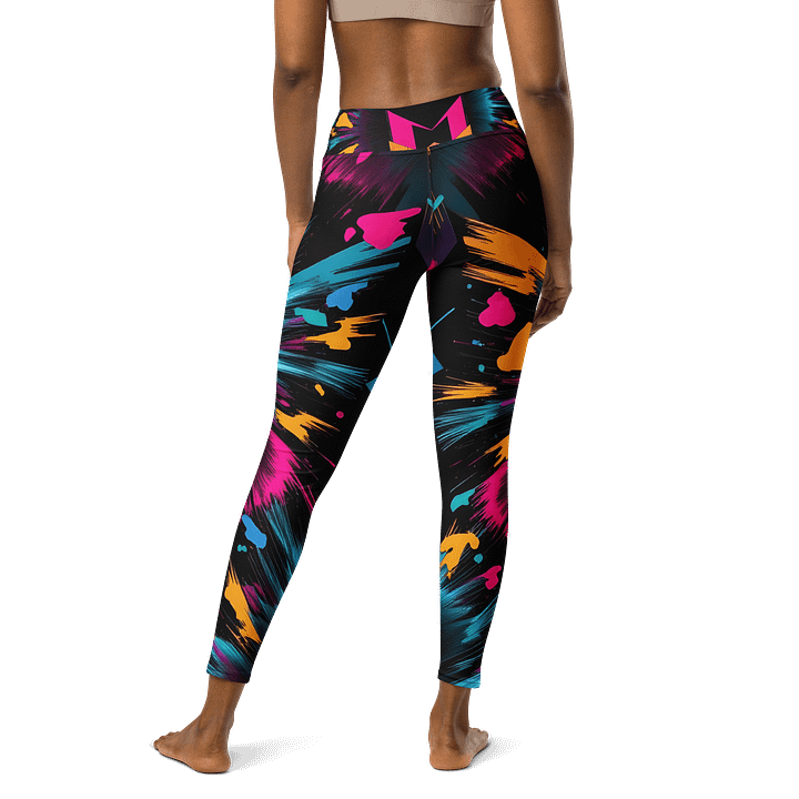 Sun-Kissed Yoga Paradise Leggings - Cyberpunk Rave Leggings product image (2)