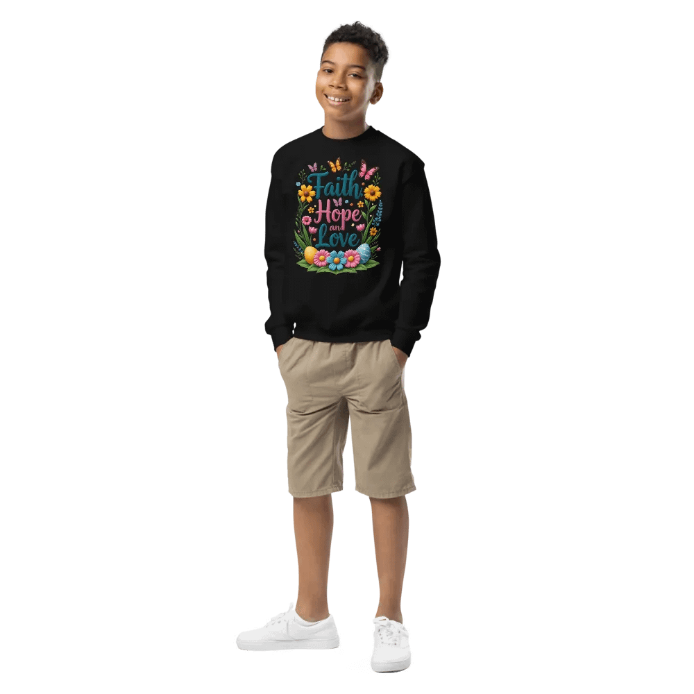 Easter Floral Faith Youth Sweatshirt product image (1)