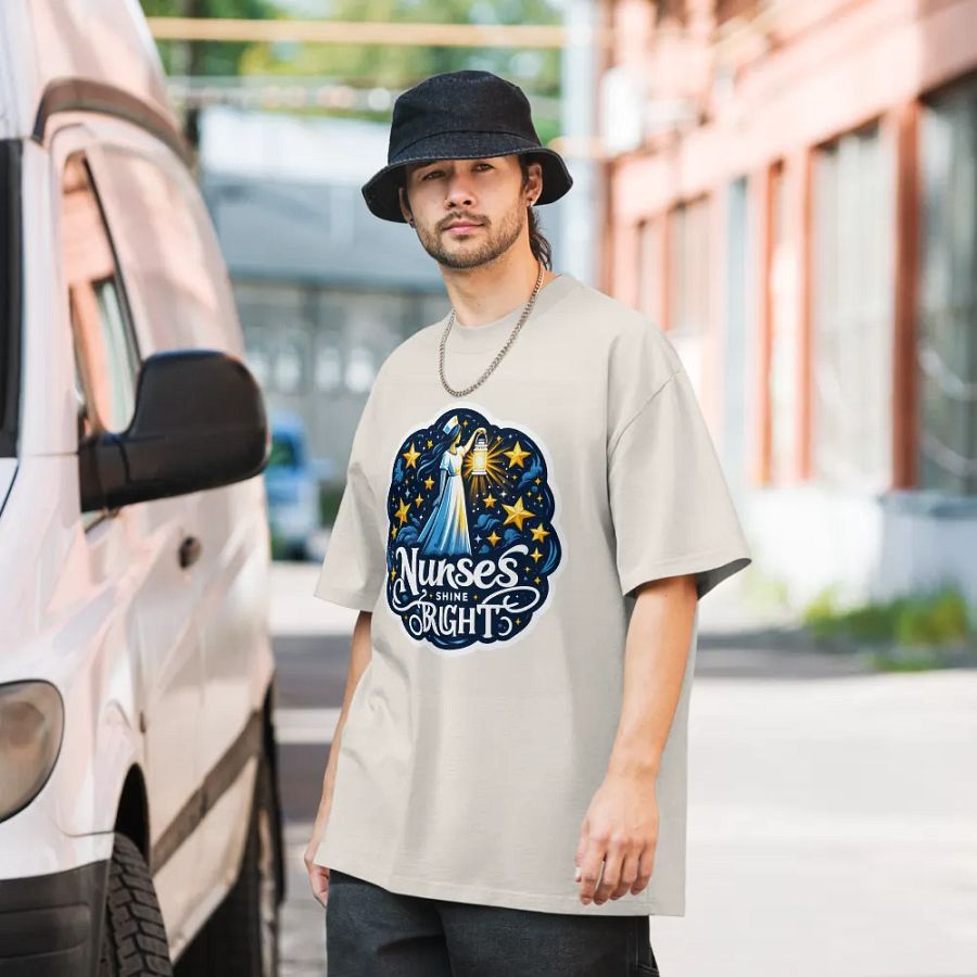 Celestial Nurse Lantern Oversized T-Shirt product image (34)