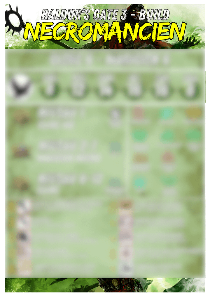 Baldur's Gate 3 : Build Nécromancien (pdf à imprimer) product image (1)