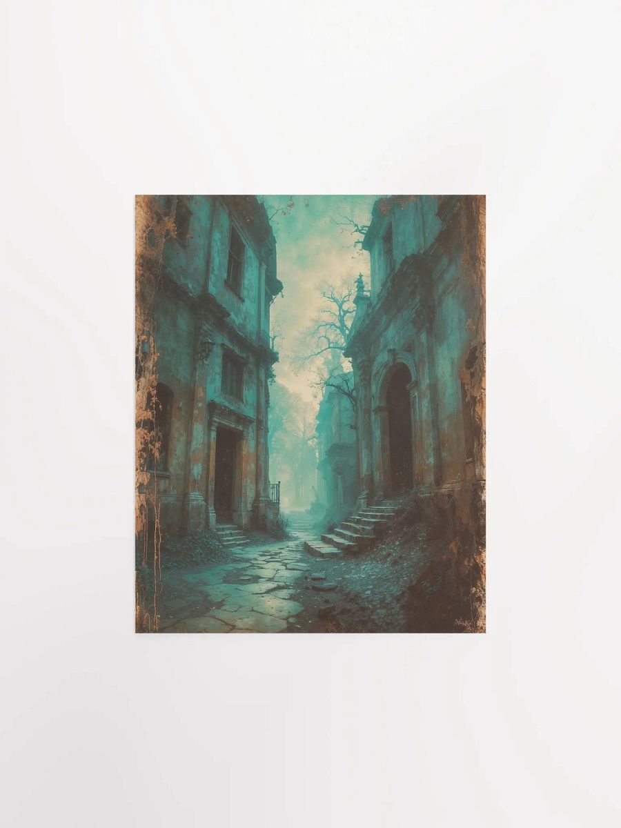 Misty Cobblestone Lane Poster product image (3)