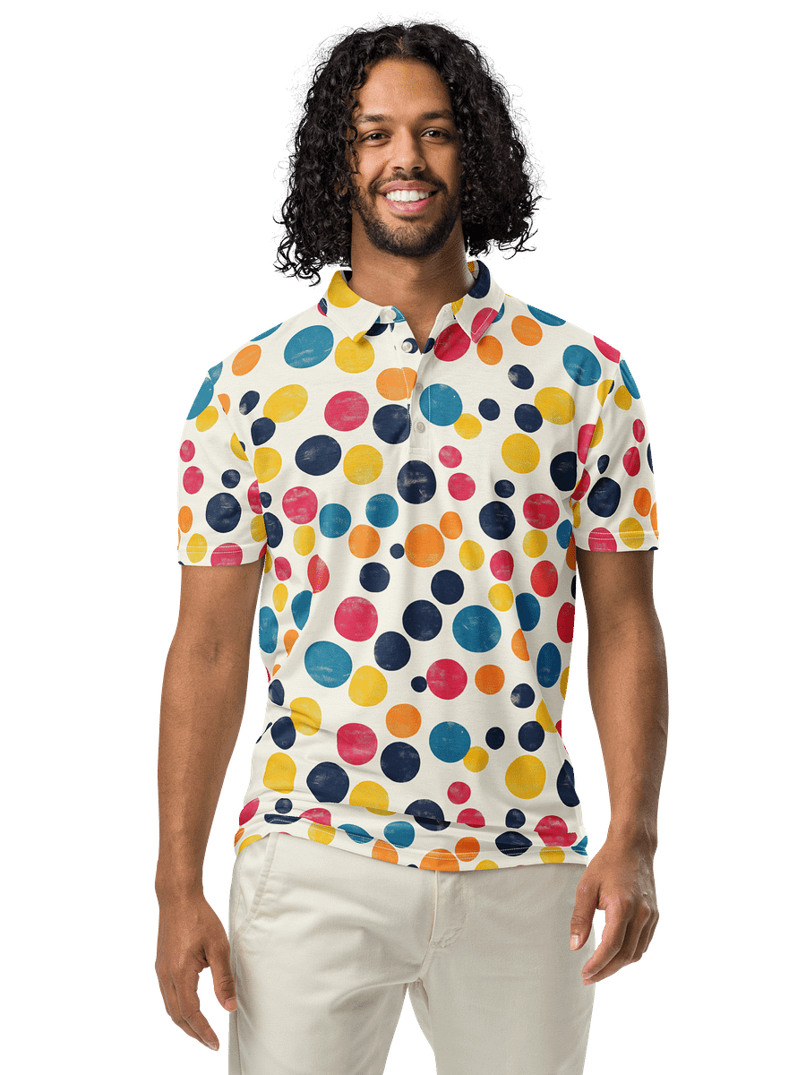 Polka Dot Illusion Vintage Retro Polo Shirt product image (1)
