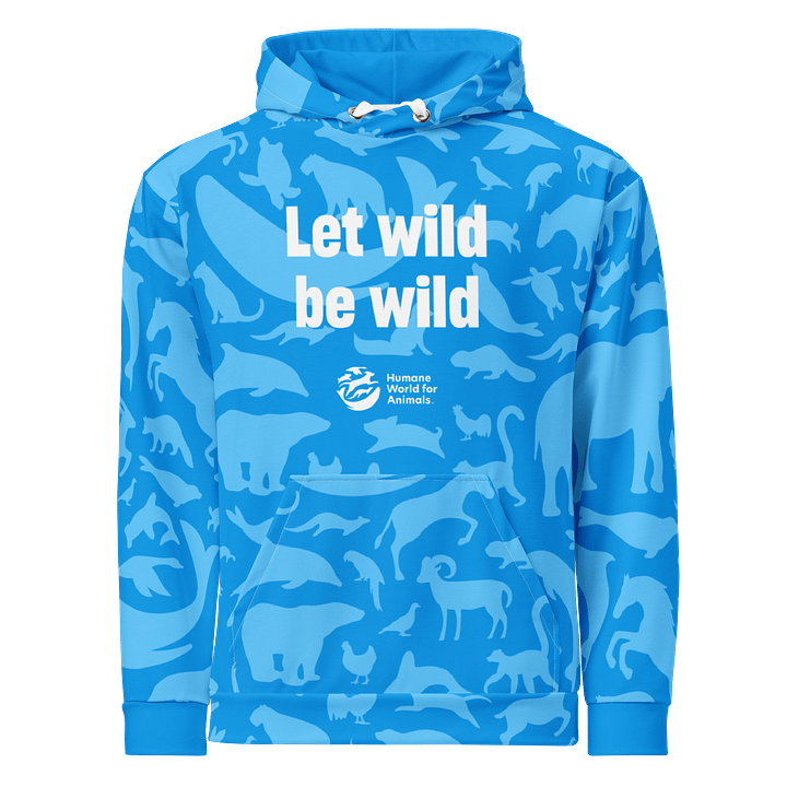 Animal Print Hoodie - Blue on blue product image (1)