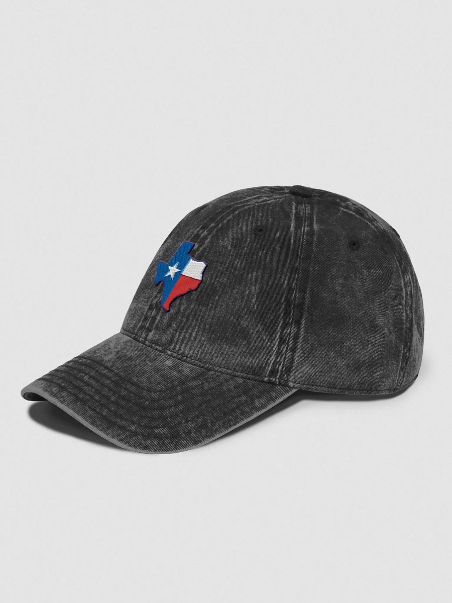 State Shaped Texas Flag Embroidered Vintage Wash Hat product image (9)