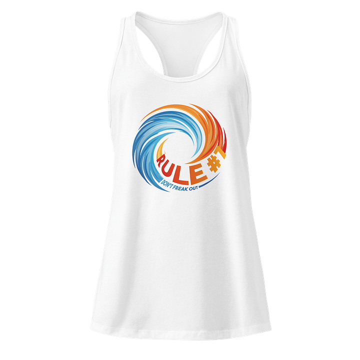 Rule # 7 Racerback Tank Orange and Blue product image (17)