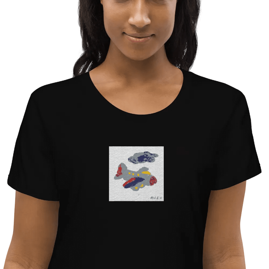 Kid Airplane (Stanley/Stella Women's Fitted Eco Tee) product image (4)