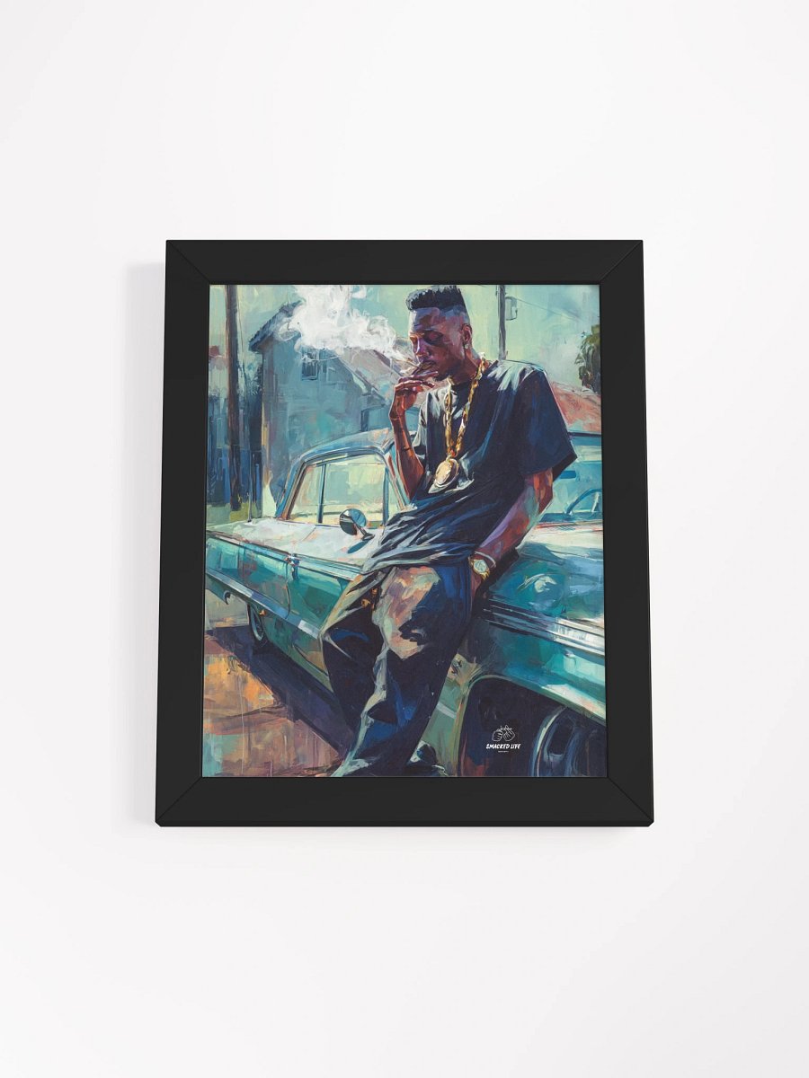 Lowrider Smoke Vibes" Framed Poster – Urban Street Art for Mancaves, Homes, Lounges & Dispensaries product image (4)
