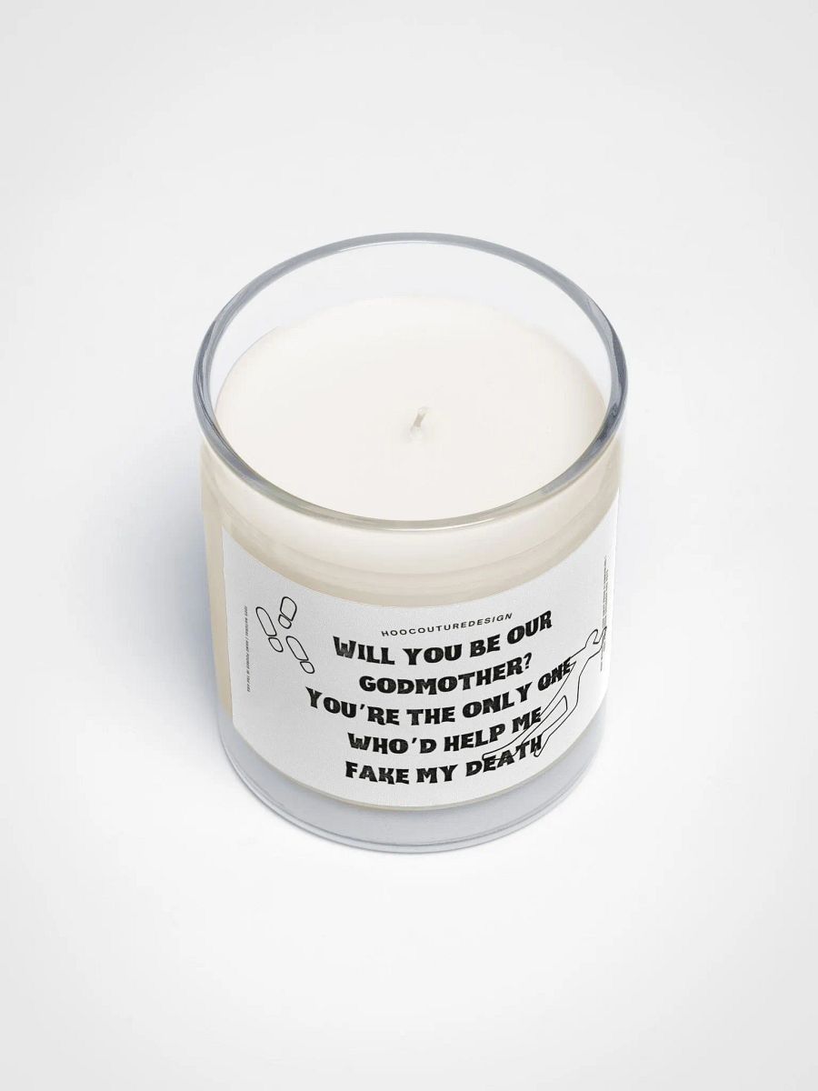 Funny gift for a godmother - Fake my death - Soy wax vegan candle product image (4)